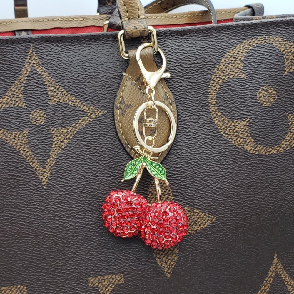 Authentic Louis Vuitton Lock & Key with Unbranded Fruit Charm, Keychain - Picture 4 of 10